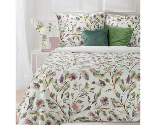 Obliečky na posteľ so vzorom kvetov zo saténovej bavlny - Spring 7